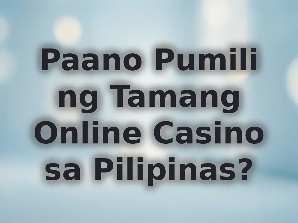 Gabay sa pagpili ng casino